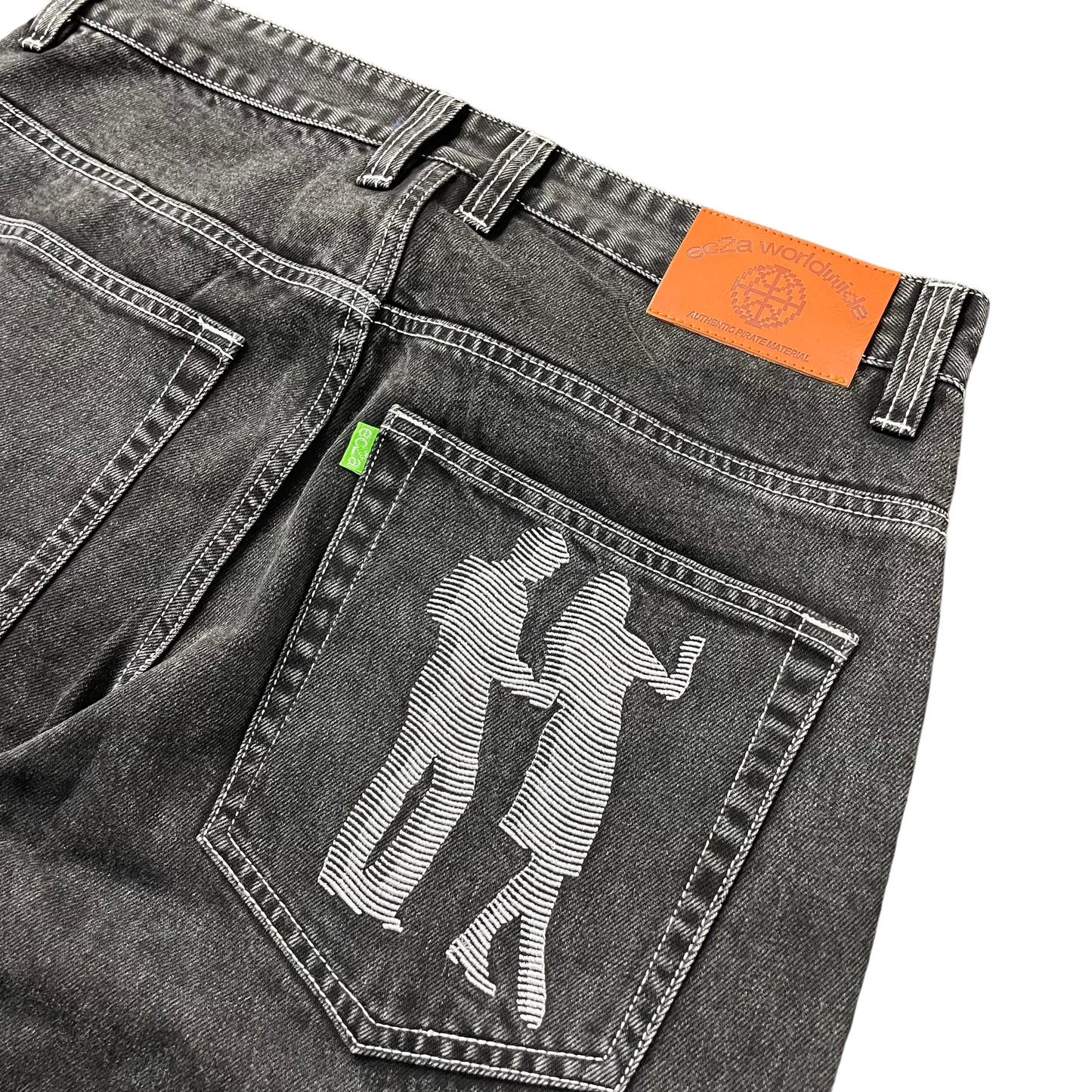 "Dancing People" Denim Jeans - Black