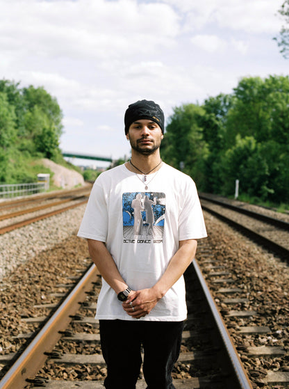 "Active Dance Wear" Tee - Stone Wash White